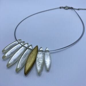 Boho Chic Artcore Coastal Whimsy Eclectic Chunky Pendant Statement Necklace